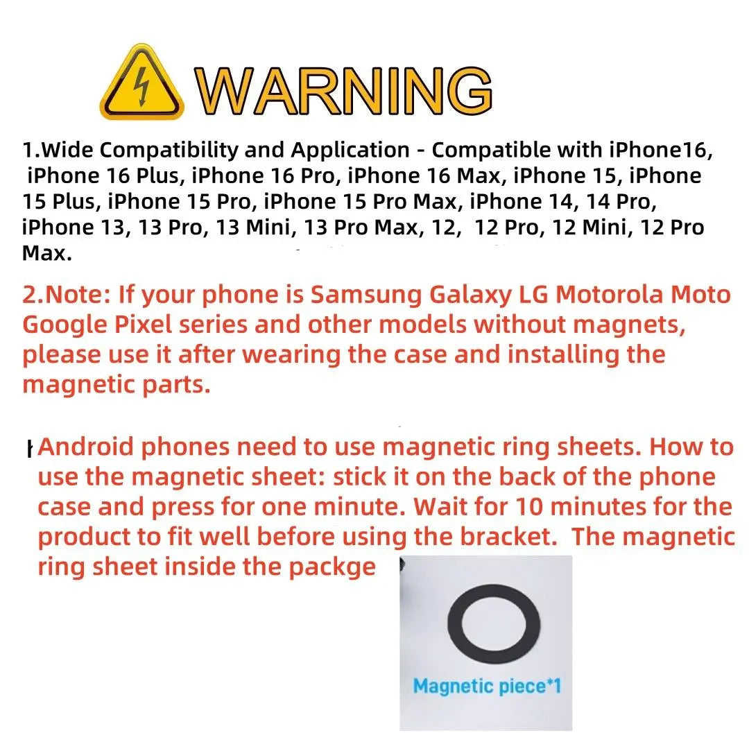 Magnetic Neck Mount - Adjustable Hands-Free Phone Holder for Vlogging, Compatible with iPhone 15/14/13/12 Series