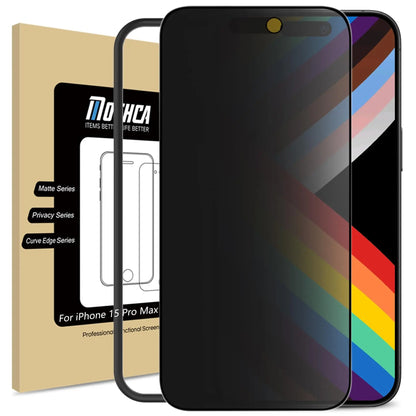 Mothca Matte Privacy Screen Protector for iPhone 13/14/15/16/17 Pro Max Plus - Easy Installation Tool, Anti-Spy, Anti-Glare Full Coverage Tempered Glass Film, Anti-Fingerprint, Case-Friendly, Shockproof Protection